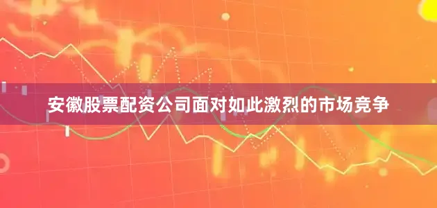 安徽股票配资公司面对如此激烈的市场竞争